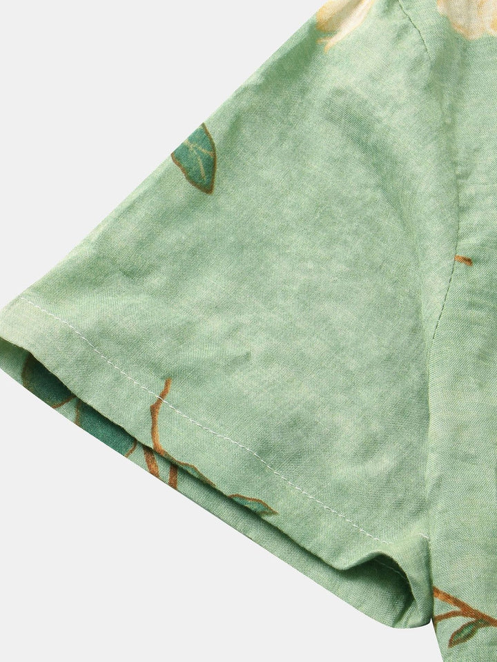 Hemd mit Blumenprint und Knopfleiste Damen