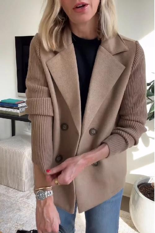 Olivia | Doppelreihiger Strickblazer für elegante Auftritte