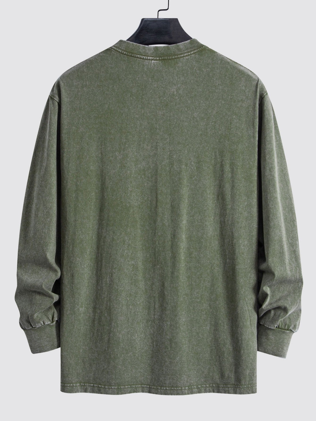 Lewis | Langarmshirt mit gewaschenem Used-Look Finish