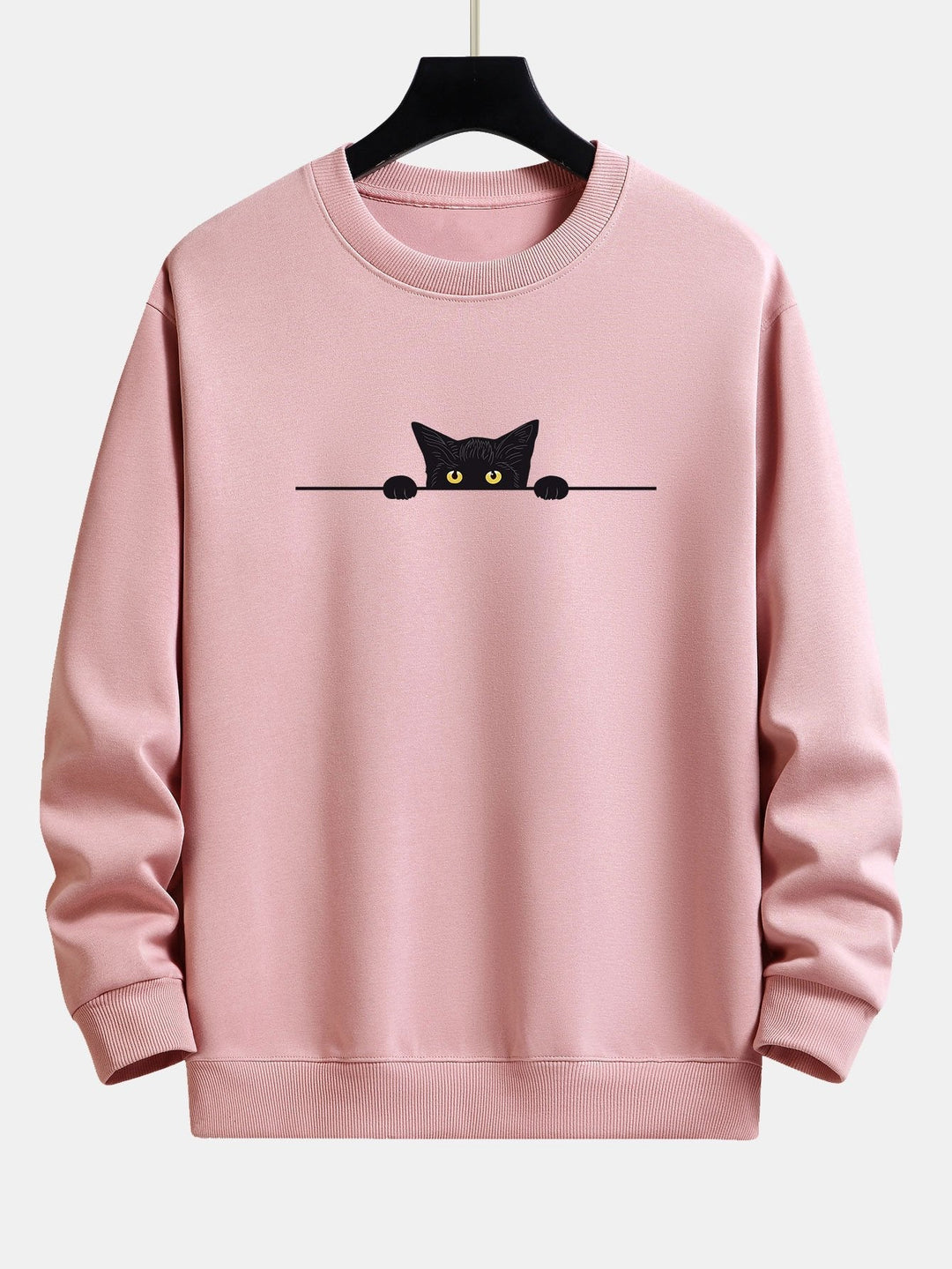 Mimi | Schwarzes Katzensweatshirt in lockerer Passform