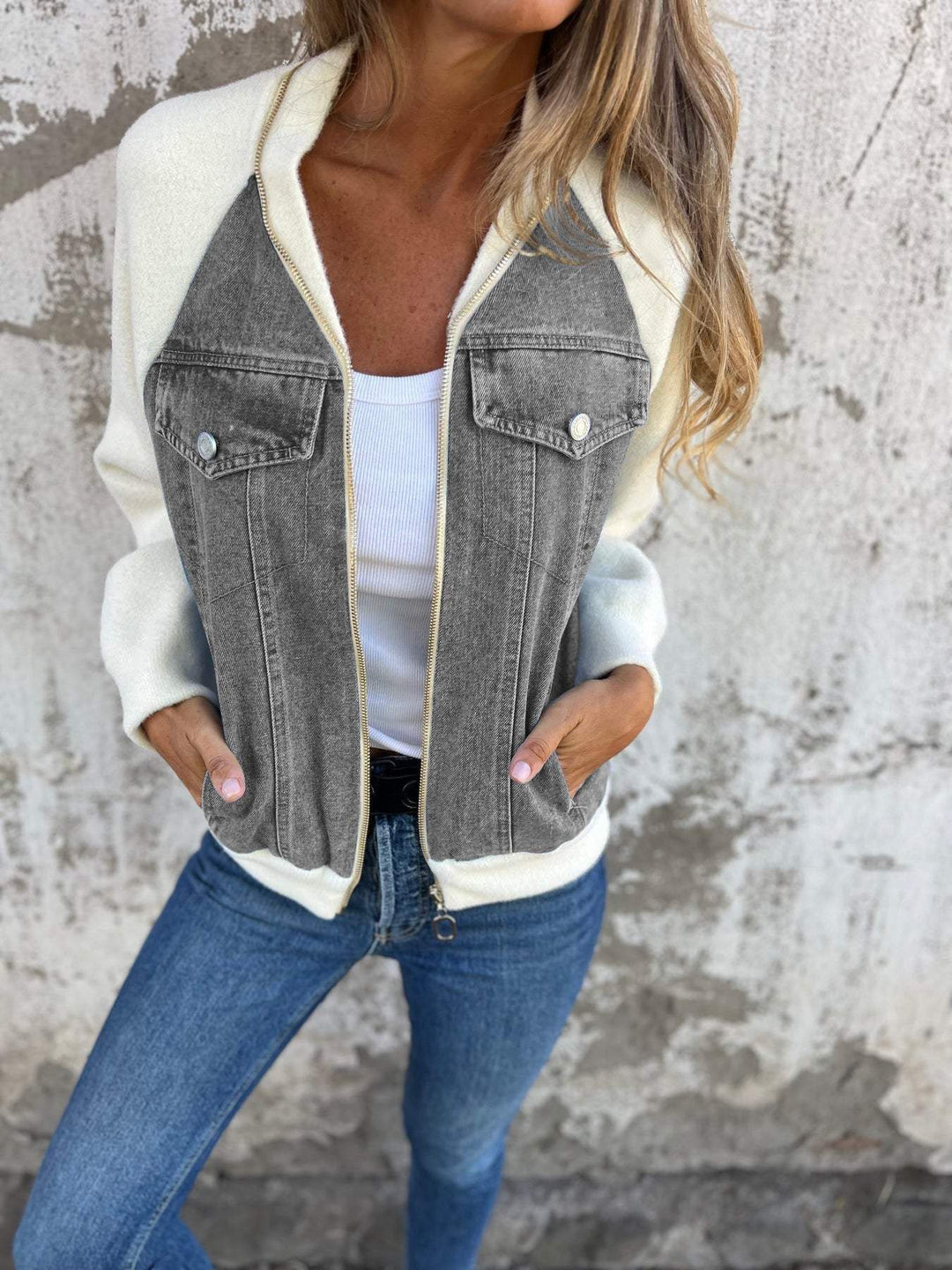 Oliva | Moderne Jacke mit Denim im Urban Look