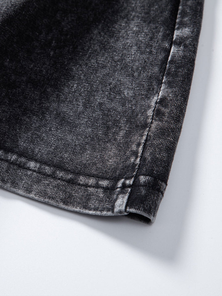Lewis | Langarmshirt mit gewaschenem Used-Look Finish