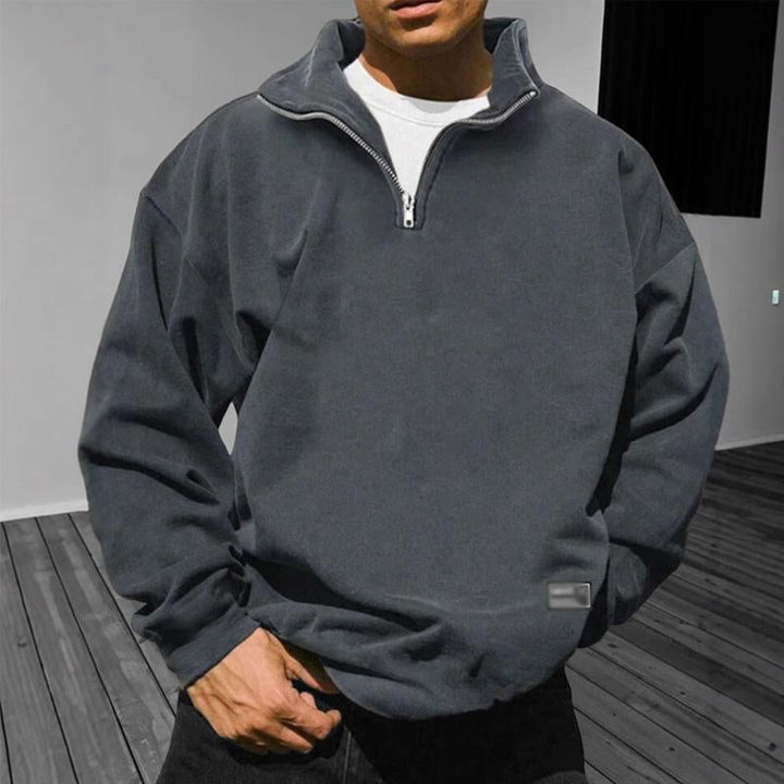 Fabian | Stilvolles Herren Sweatshirt mit Stehkragen