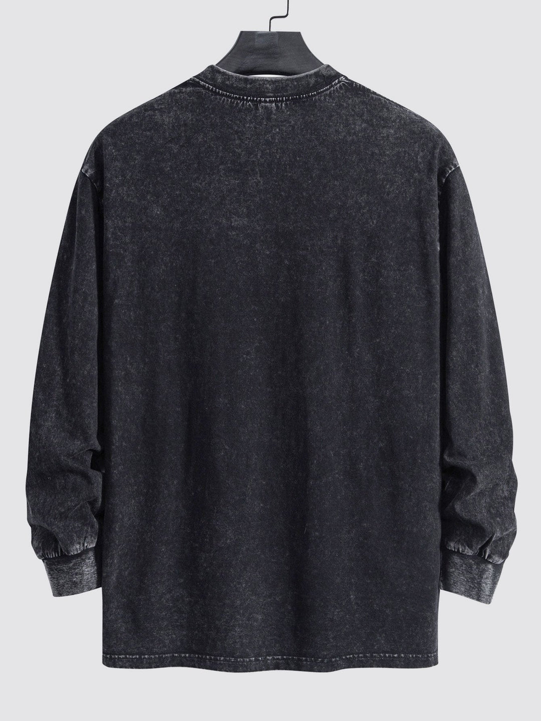 Lewis | Langarmshirt mit gewaschenem Used-Look Finish