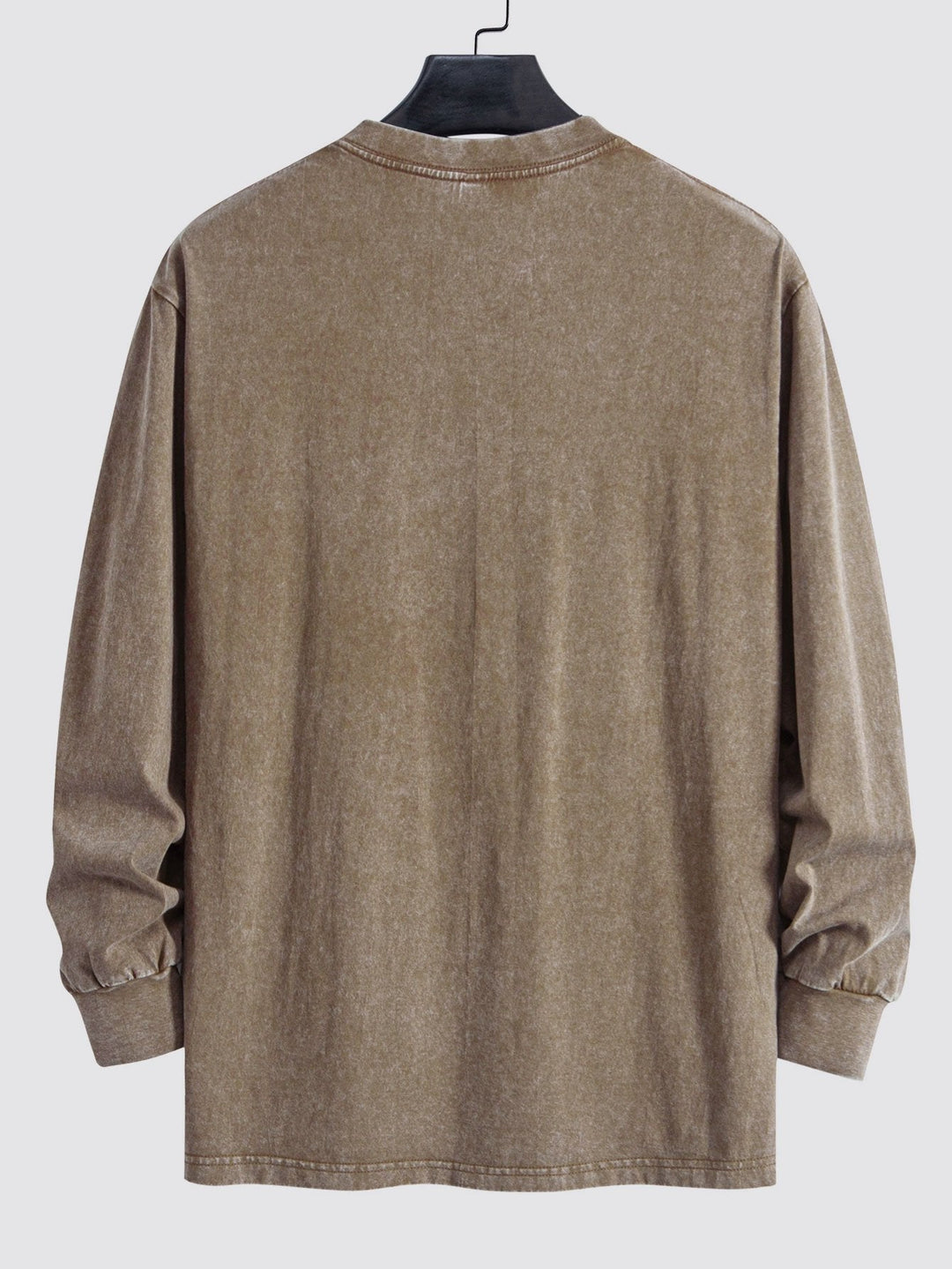 Lewis | Langarmshirt mit gewaschenem Used-Look Finish