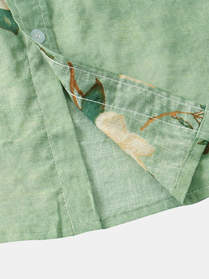 Hemd mit Blumenprint und Knopfleiste Damen