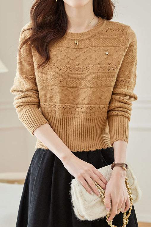 Layering-Strick-Top mit tiefem Ausschnitt