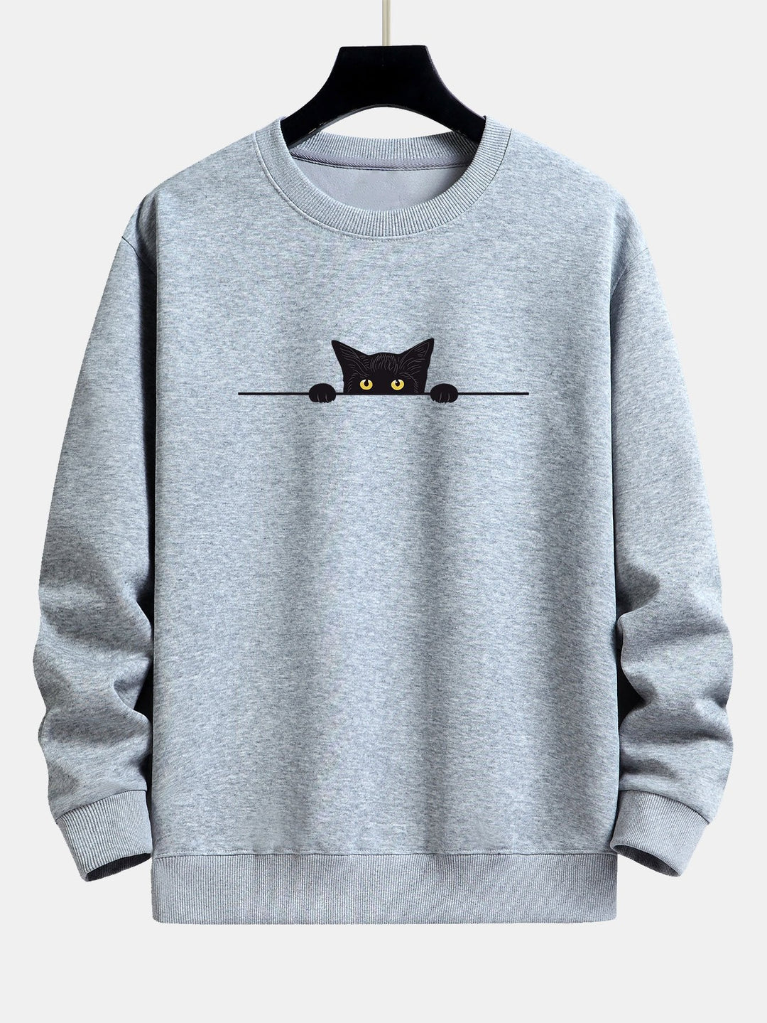 Mimi | Schwarzes Katzensweatshirt in lockerer Passform