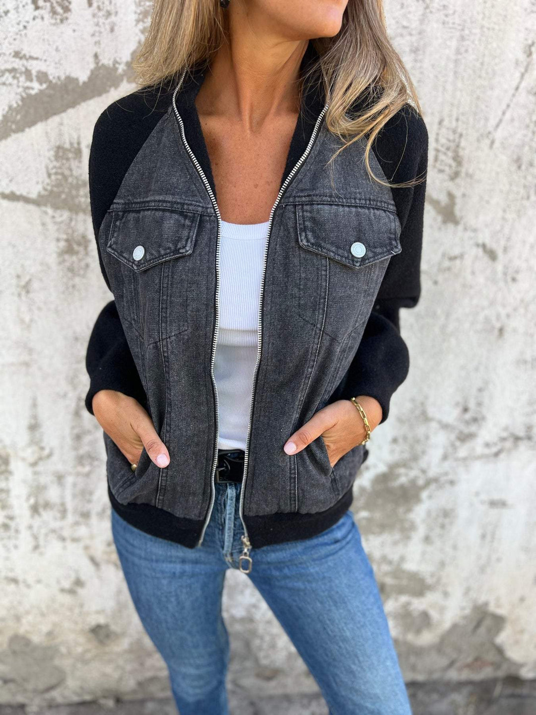 Oliva | Moderne Jacke mit Denim im Urban Look