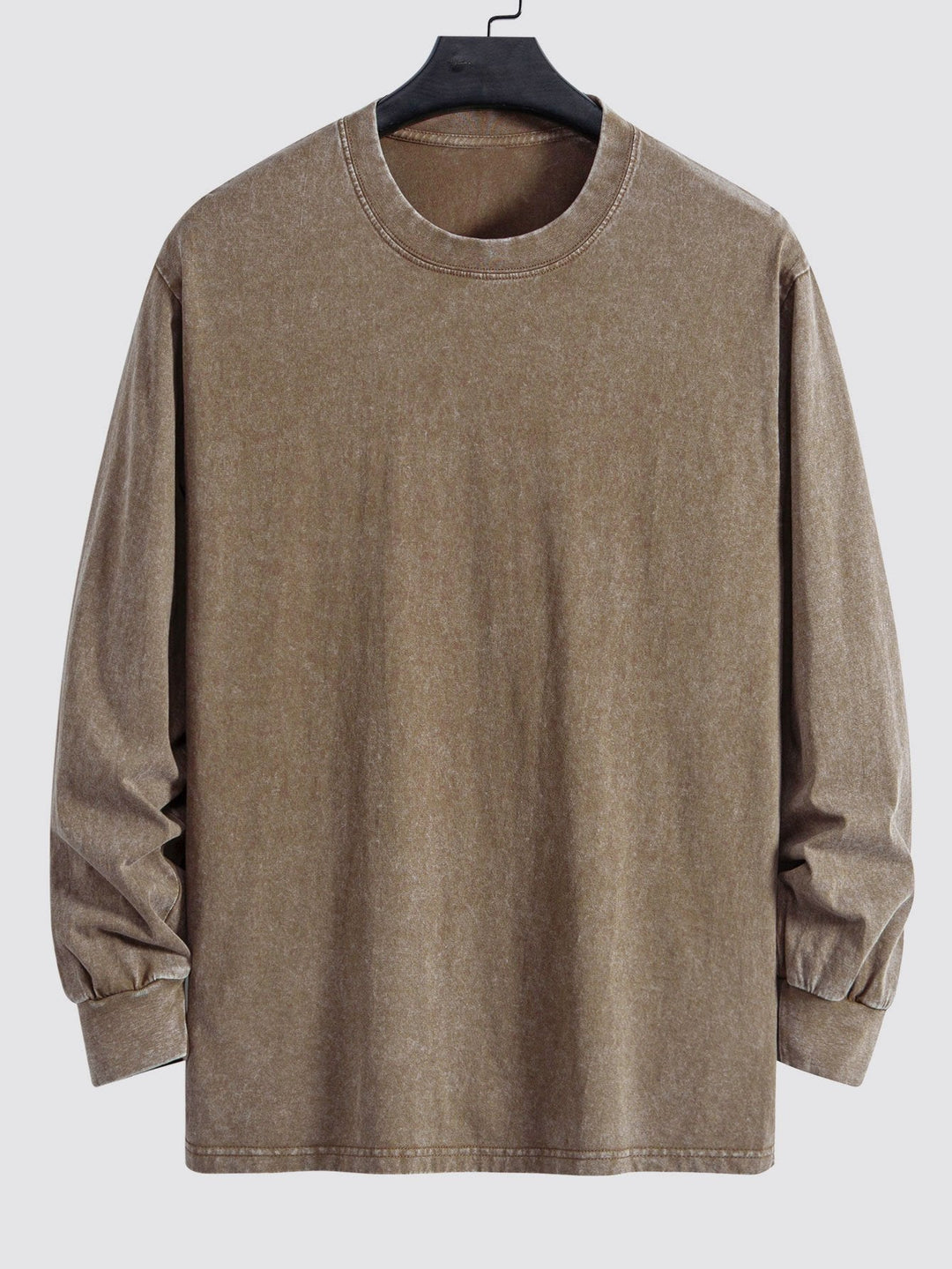 Lewis | Langarmshirt mit gewaschenem Used-Look Finish