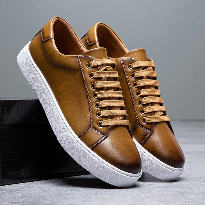Simon | Hochwertige Herren Leder Sneakers Look