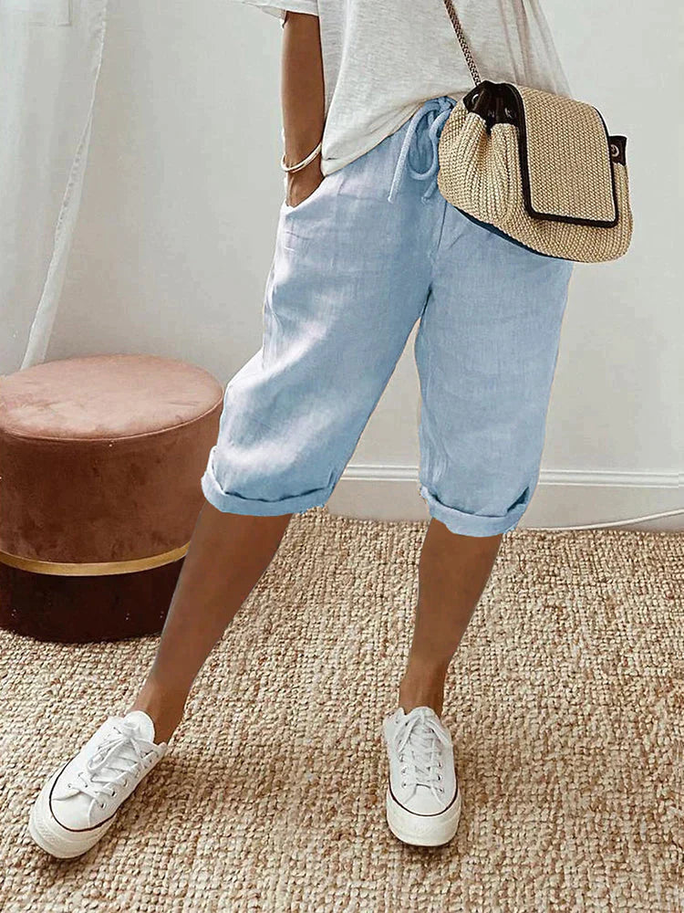 Lena | Baumwolle Leinen Damen Shorts für warme Tage