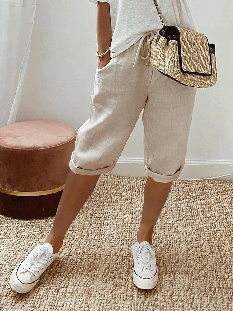 Lena | Baumwolle Leinen Damen Shorts für warme Tage