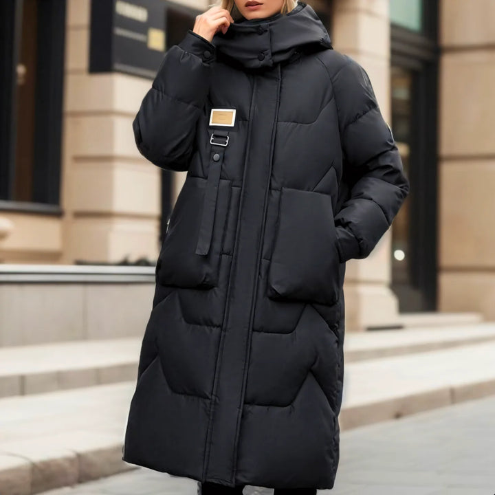 JADY LANGE PUFFER-JACKE MIT WARMER FÜLLUNG