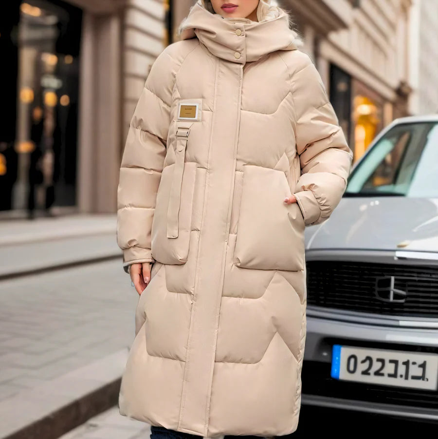 JADY LANGE PUFFER-JACKE MIT WARMER FÜLLUNG