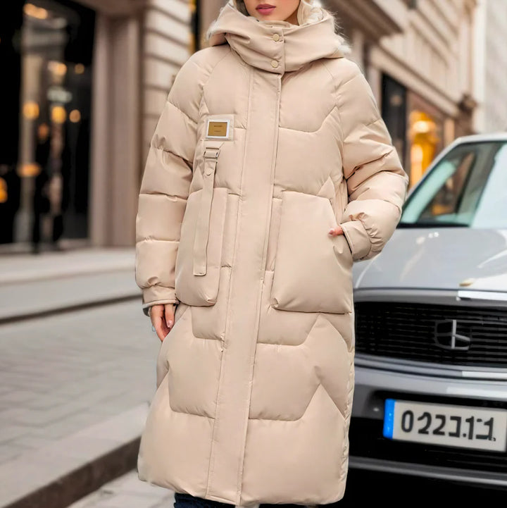 JADY LANGE PUFFER-JACKE MIT WARMER FÜLLUNG