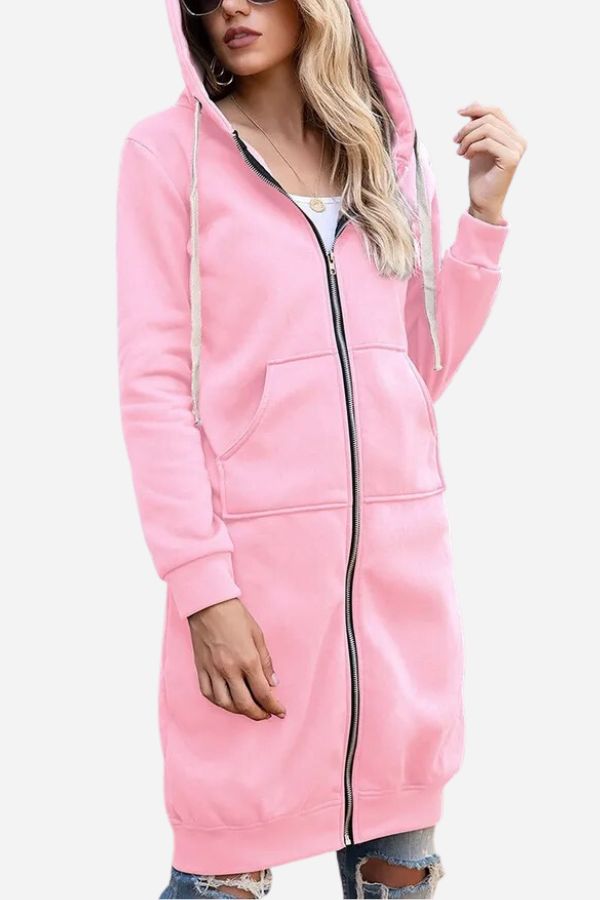 Sweatshirt | Übergroß mit langer Kapuze und Zipper