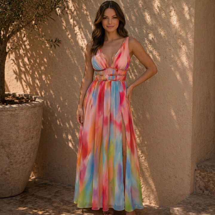 Lara | Modisches Maxikleid Damen Kunst