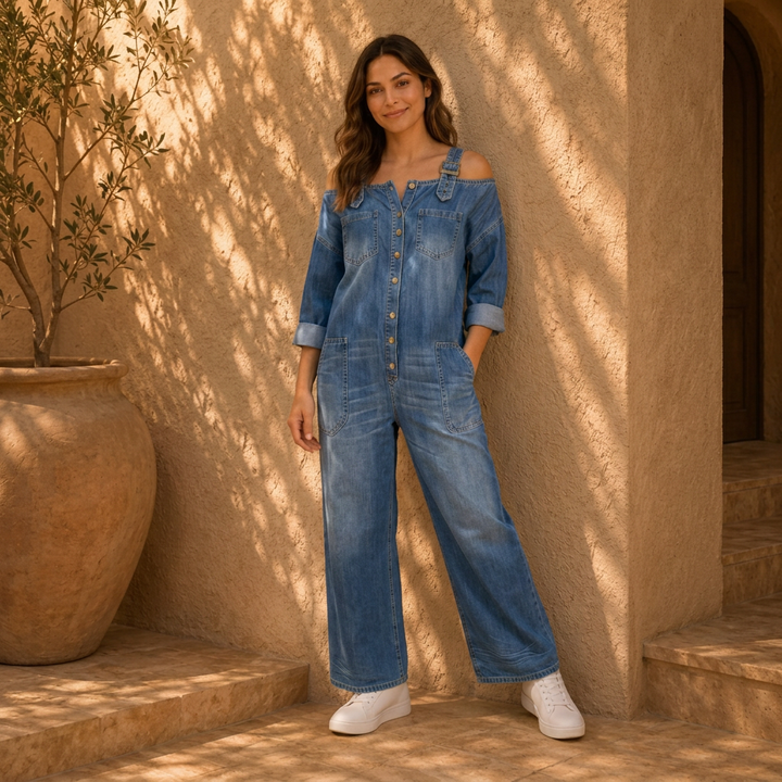 Livia | Modischer Jumpsuit Damen Chic Denim
