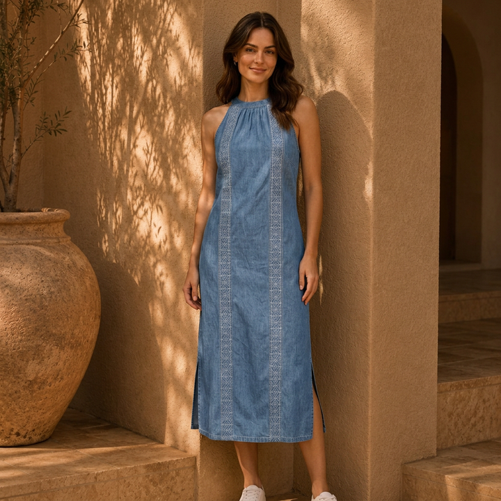 Mila | Elegantes Denim Kleid Damen Look