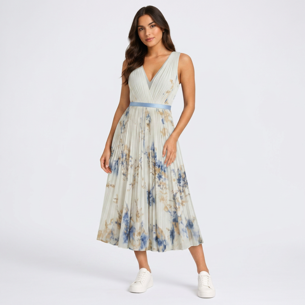 Leona | Stilvolles Maxikleid mit edlen Falten