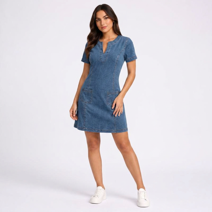 Livia | Weiches Denimkleid mit elegantem Look