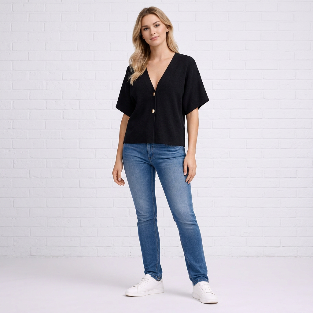 Lina | Minimalistische Bluse mit Knopfleiste