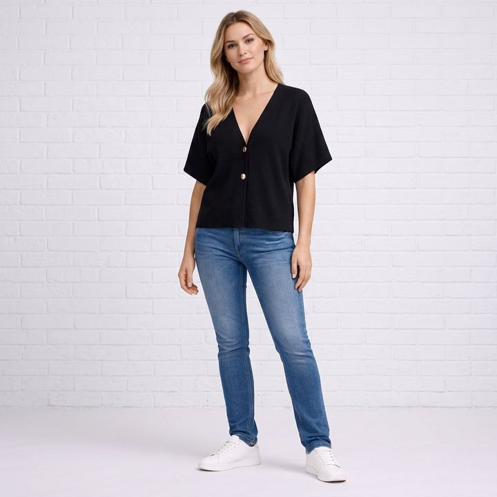 Lina | Minimalistische Bluse mit Knopfleiste