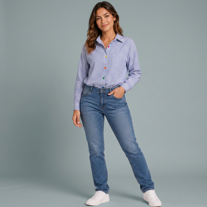 Ella | Elegantes Shirt Damen Streifen