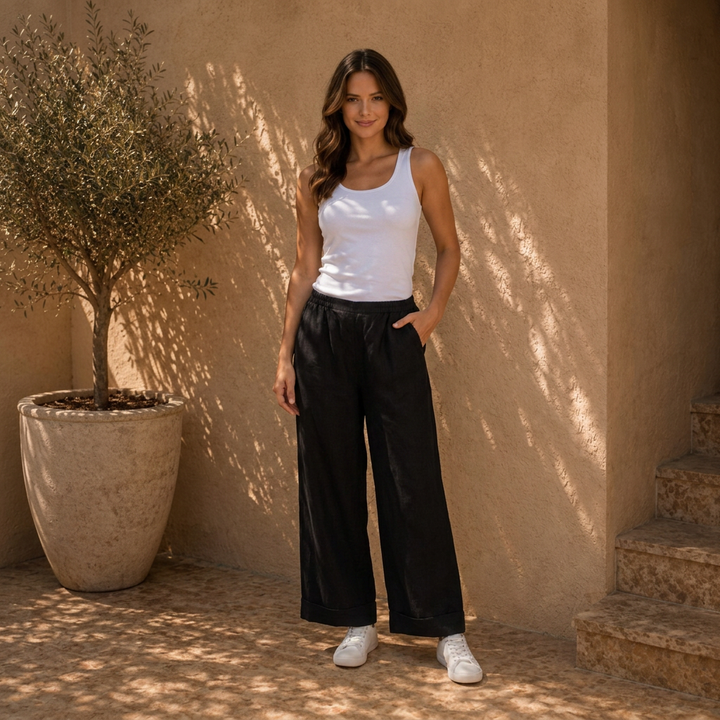Clara | Schicke Damenhose Luftig Elegant Look