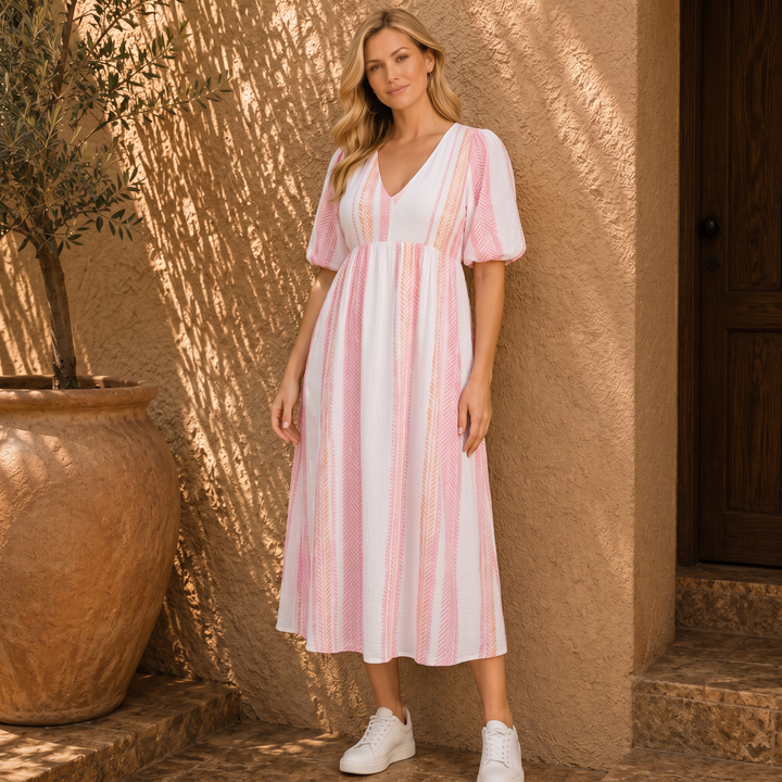 Clara | Schickes Leinen Sommerkleid Damen Look