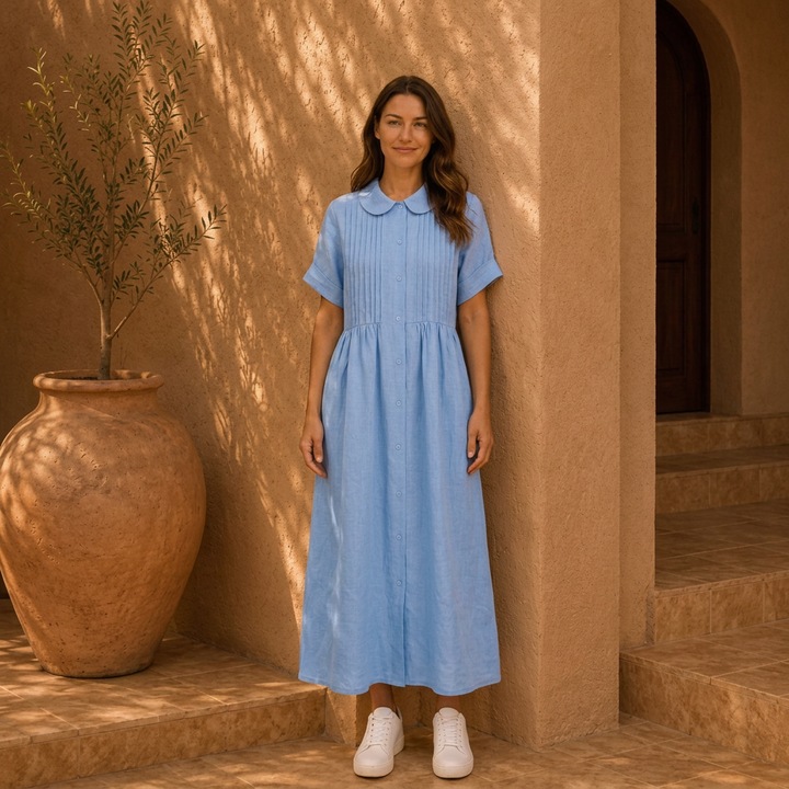 Mila | Zeitloses Sommer Hemdkleid Damen Chic