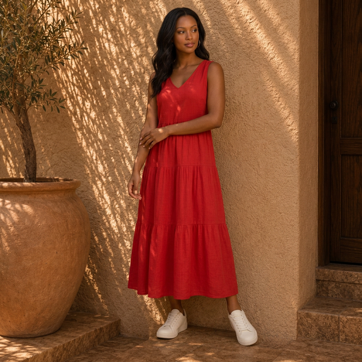 Mia | Modisches Maxikleid Damen Elegant Chic