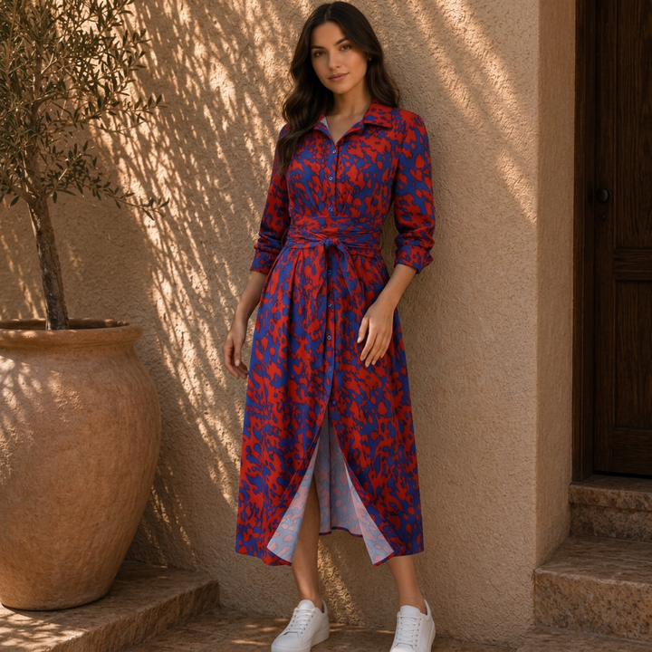 Sofia | Modisches Printkleid Damen Mit Stil