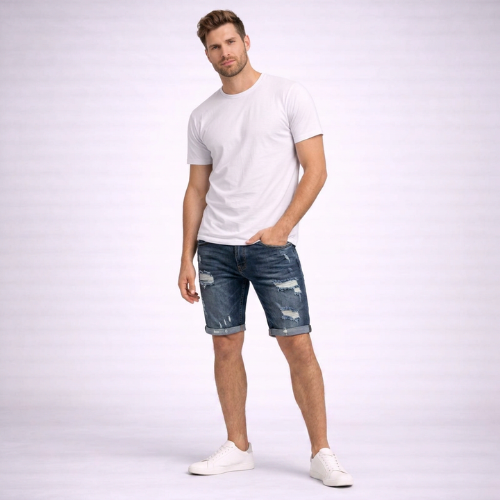 Leon | Trendige Denim Shorts für Herren Urlaub