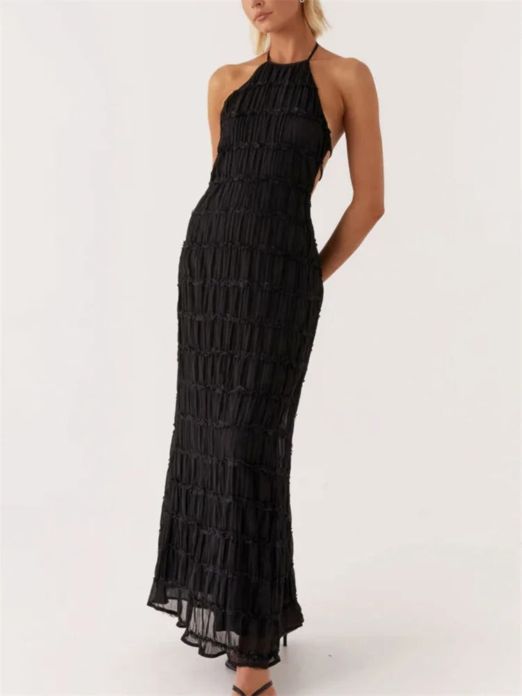 Camilla | Maxikleid mit offenem Rücken für Sommer
