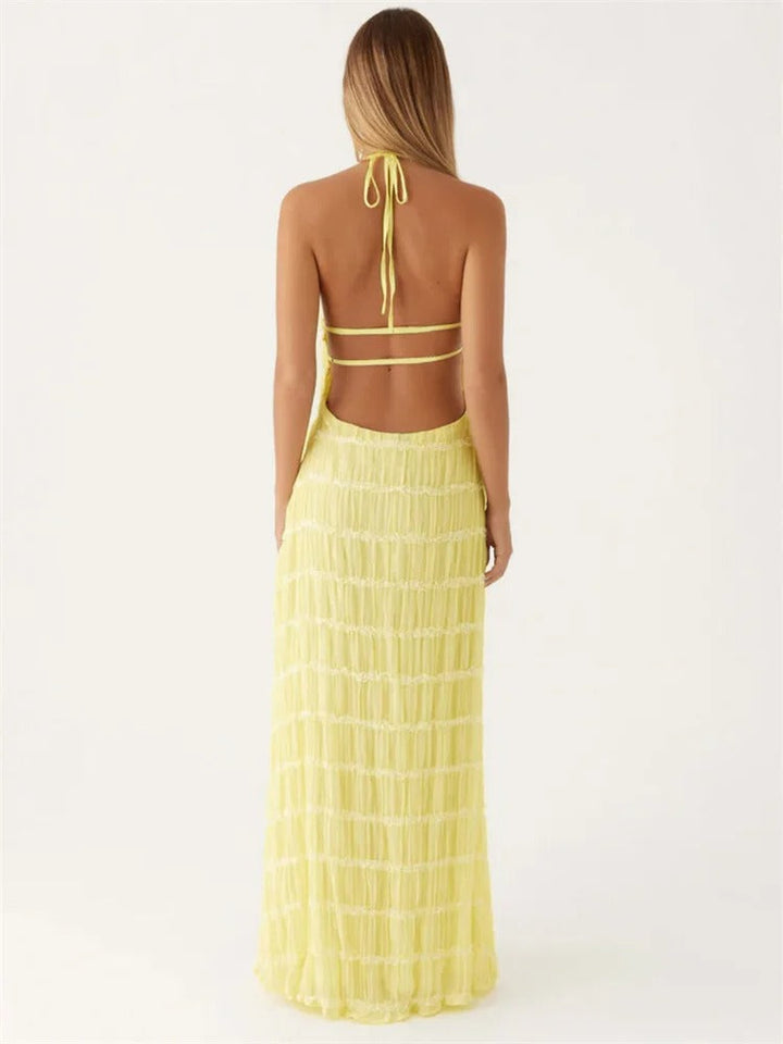 Camilla | Maxikleid mit offenem Rücken für Sommer