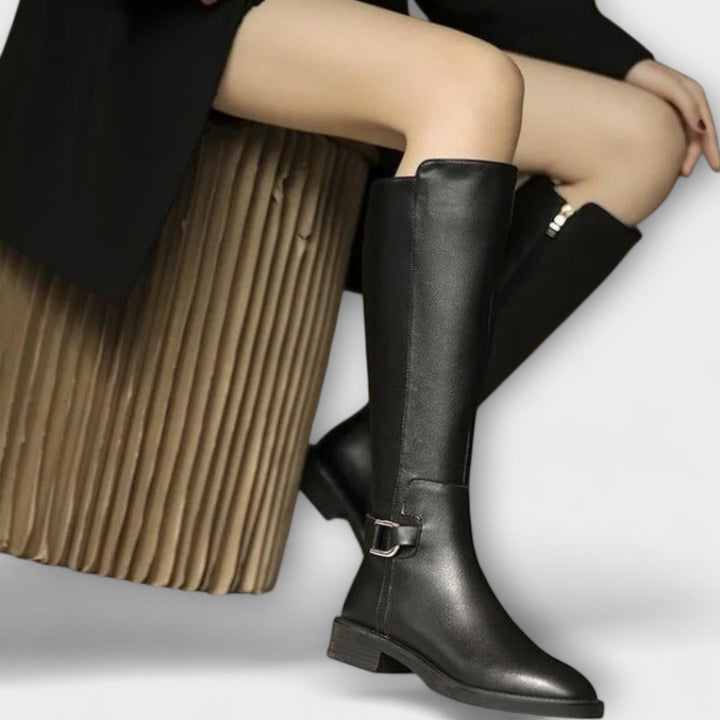 Helena | Modische Kniehohe Lederstiefel Damen modern