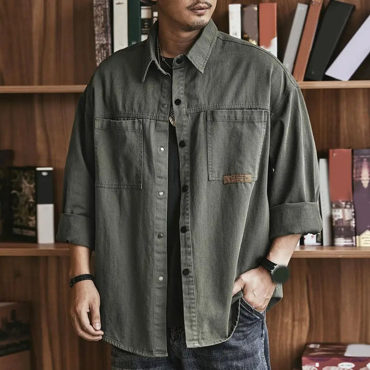 Leon | Vintage Vibe Hemd mit feiner Struktur