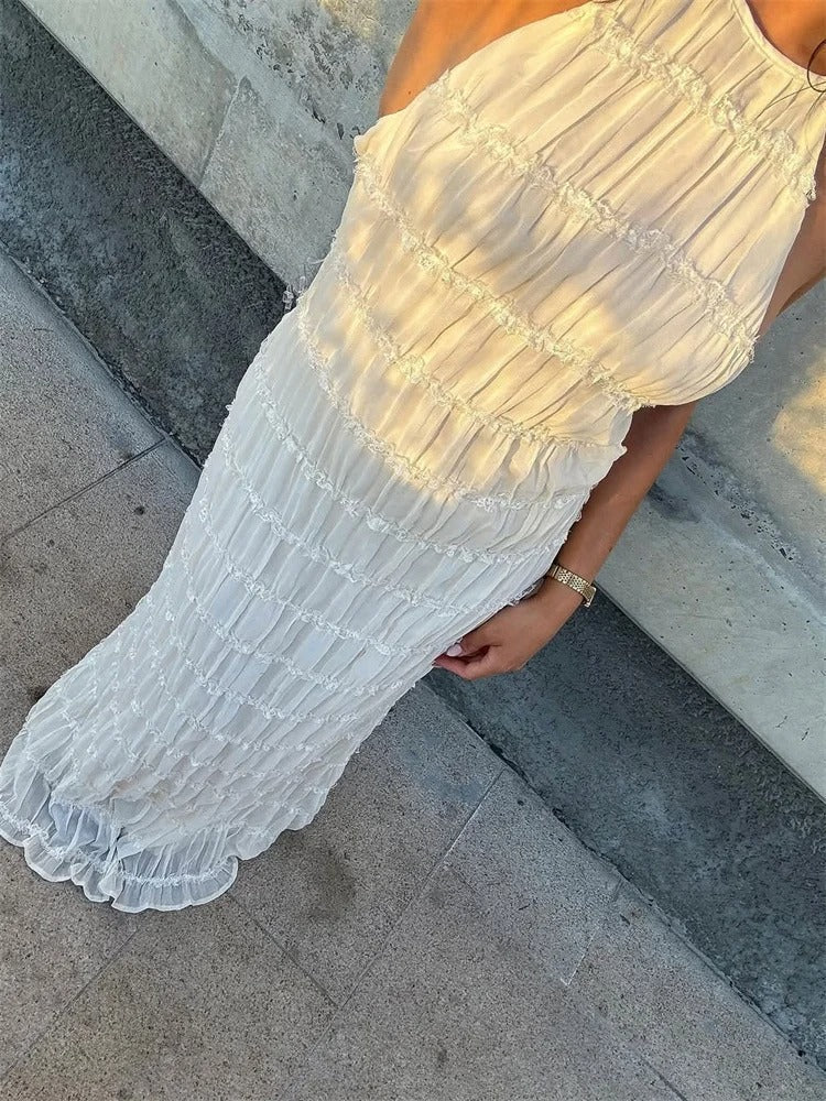 Camilla | Maxikleid mit offenem Rücken für Sommer