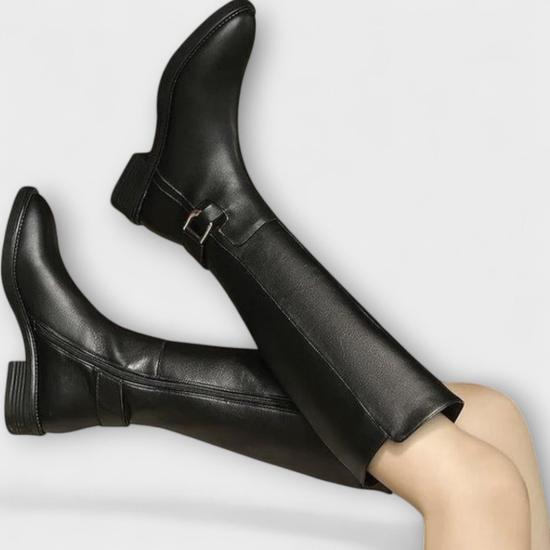 Helena | Modische Kniehohe Lederstiefel Damen modern