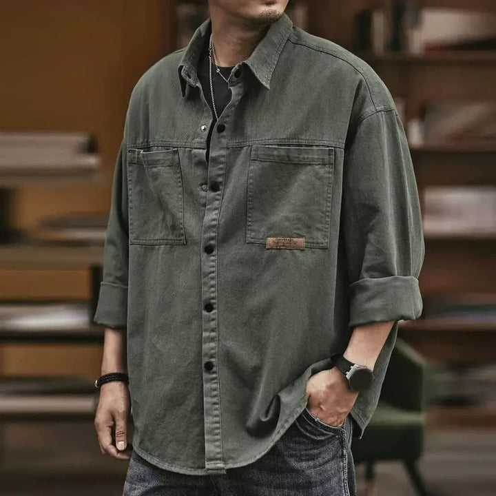 Massimo | Weites Vintage-Freizeithemd für Herren im Oversize-Stil