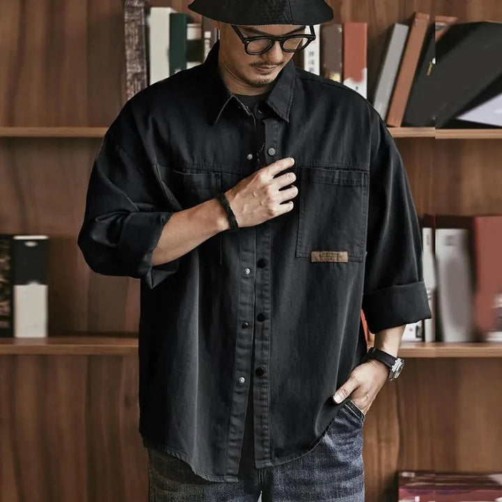 Massimo | Weites Vintage-Freizeithemd für Herren im Oversize-Stil