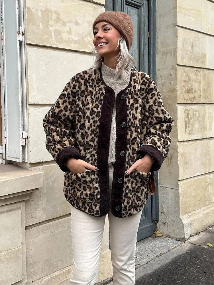 VEALA | Jacke mit modernem Leopardenmuster