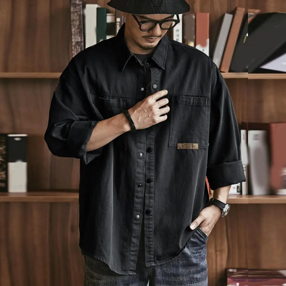 Leon | Vintage Vibe Hemd mit feiner Struktur