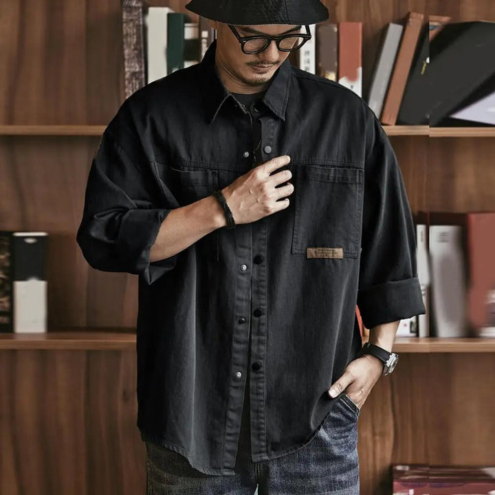 Leon | Vintage Vibe Hemd mit feiner Struktur