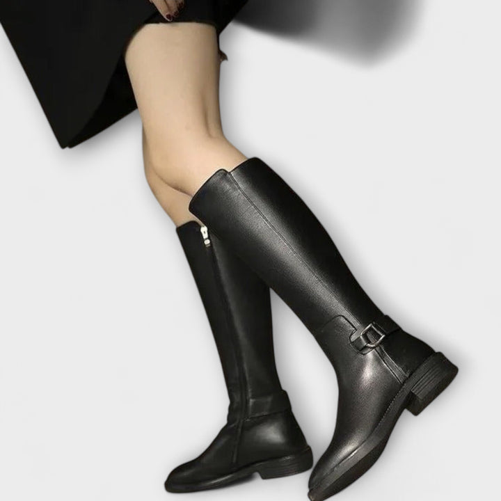 Helena | Modische Kniehohe Lederstiefel Damen modern