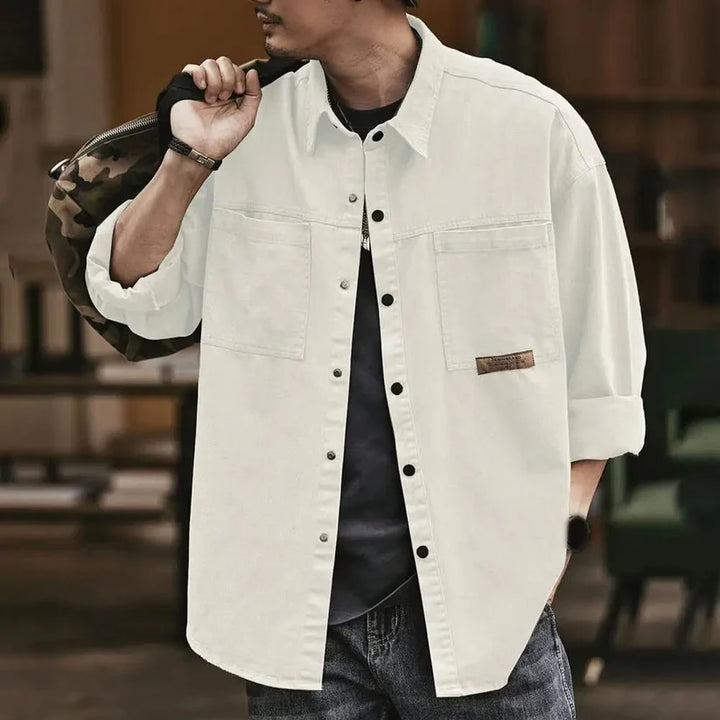 Massimo | Weites Vintage-Freizeithemd für Herren im Oversize-Stil