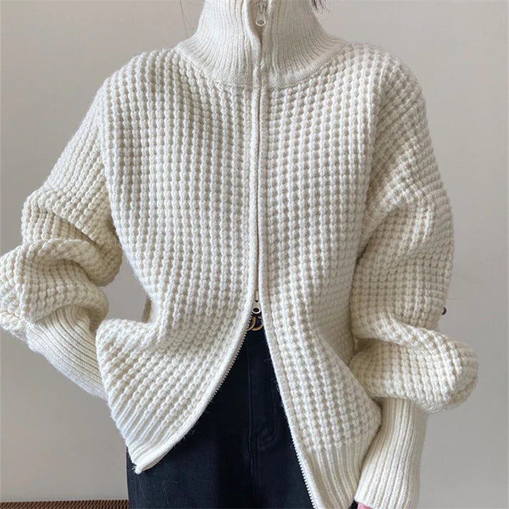 Melinda | Strickjacke mit Reißverschluss für warme Looks