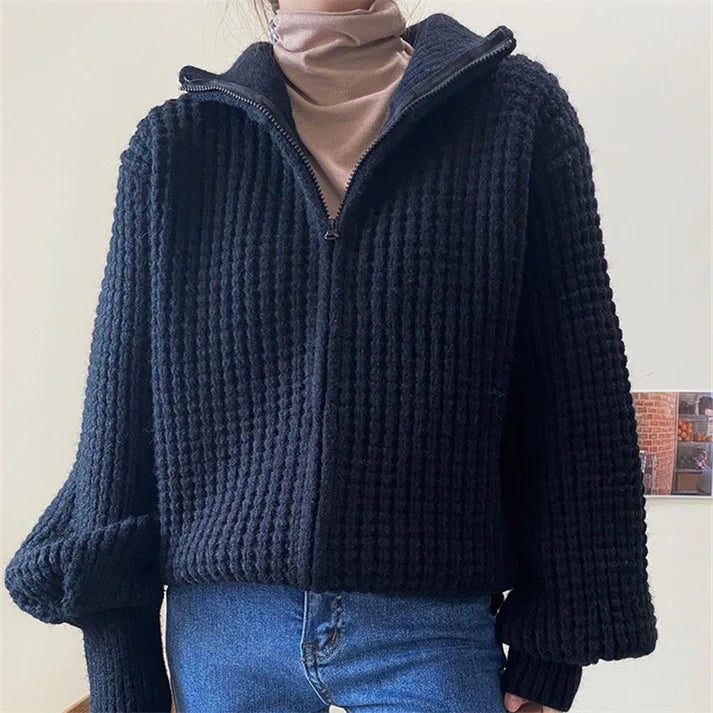 Melinda | Strickjacke mit Reißverschluss für warme Looks